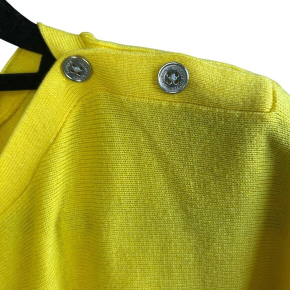Lauren Ralph Lauren Exclusive Yellow Silk Cashmere Boat Neck Sweater Size Medium - Picture 2 of 10